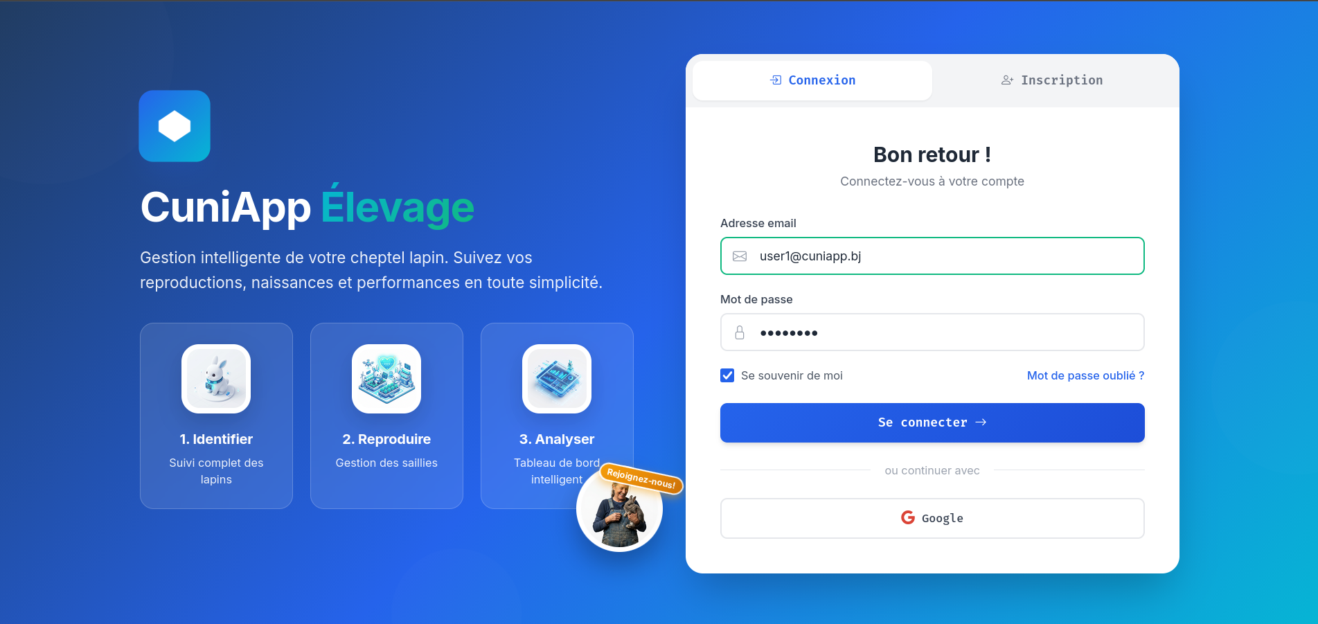 CuniApp authentication pages