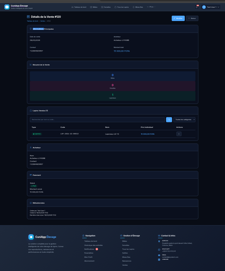 CuniApp sales management